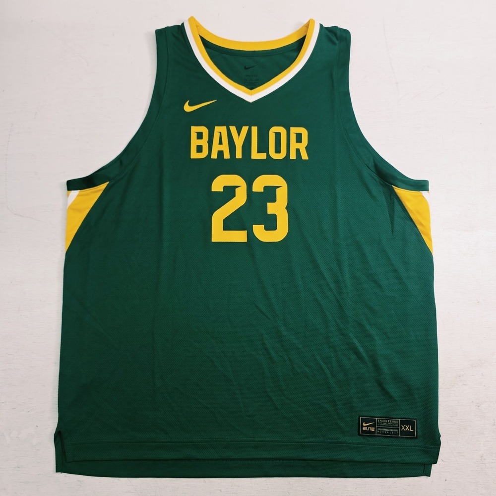 Nike Elite Baylor Bears NCAA Basketball Jersey #23 Green Dri-Fit Men's XXL EUC